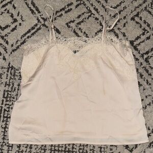 Lulu's Beige Lace Trim Cami
